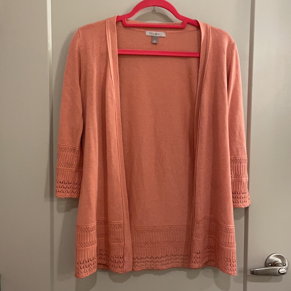 Small Pink Cardigan w/ Crotchet Detailing
